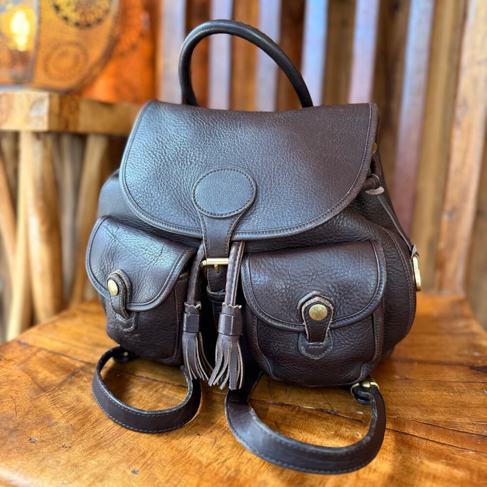 Vintage Dooney & Bourke USA Glove Leather Backpack Chocolate Brown U119